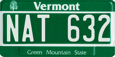 VT license plate NAT632