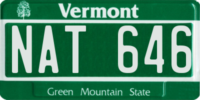 VT license plate NAT646