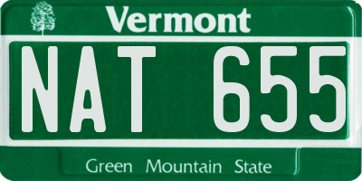 VT license plate NAT655