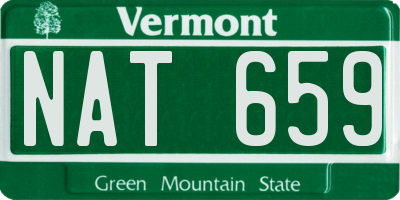 VT license plate NAT659