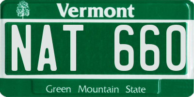 VT license plate NAT660