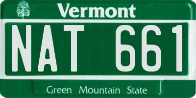 VT license plate NAT661