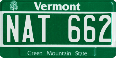VT license plate NAT662