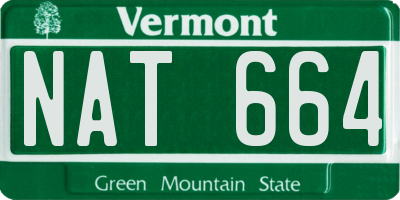 VT license plate NAT664