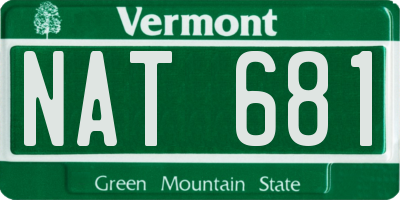 VT license plate NAT681