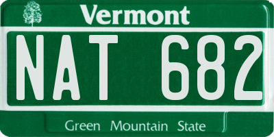 VT license plate NAT682