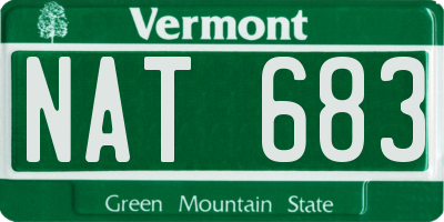 VT license plate NAT683