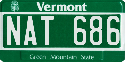 VT license plate NAT686