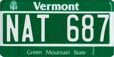 VT license plate NAT687