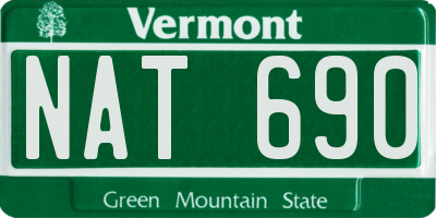 VT license plate NAT690