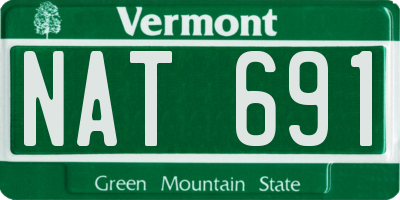 VT license plate NAT691