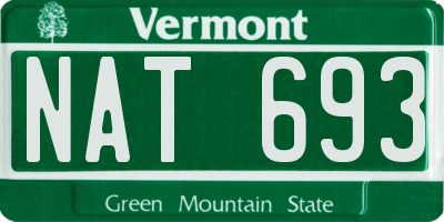 VT license plate NAT693