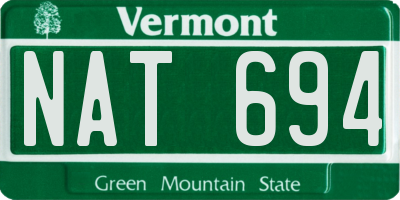 VT license plate NAT694