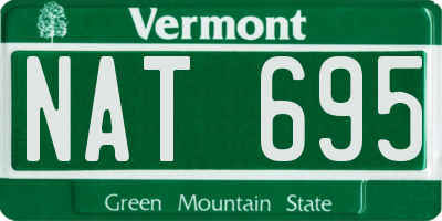VT license plate NAT695