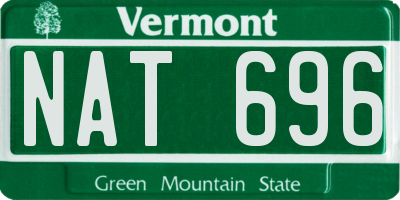 VT license plate NAT696