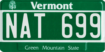 VT license plate NAT699