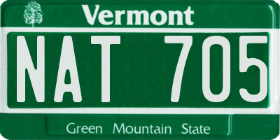 VT license plate NAT705