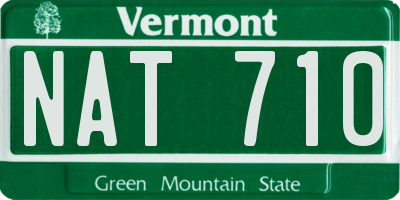 VT license plate NAT710