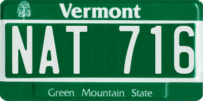 VT license plate NAT716
