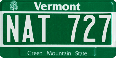 VT license plate NAT727