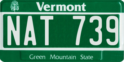VT license plate NAT739