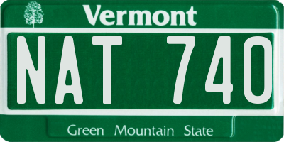 VT license plate NAT740