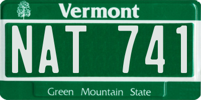VT license plate NAT741