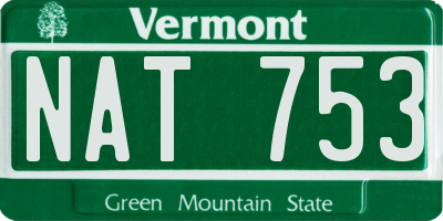 VT license plate NAT753