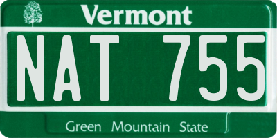 VT license plate NAT755