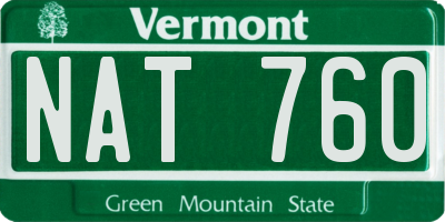 VT license plate NAT760
