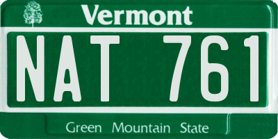 VT license plate NAT761