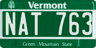 VT license plate NAT763