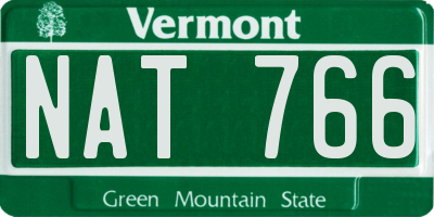 VT license plate NAT766