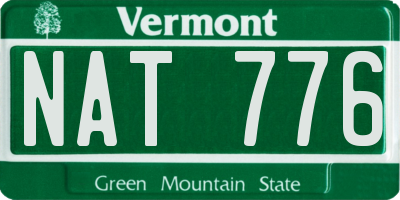 VT license plate NAT776