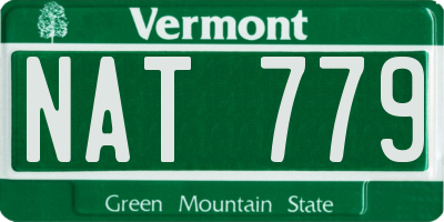 VT license plate NAT779