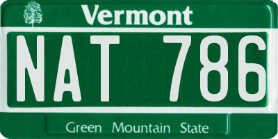VT license plate NAT786