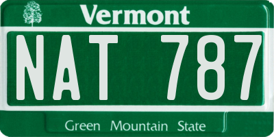VT license plate NAT787