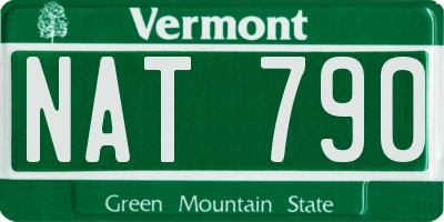 VT license plate NAT790