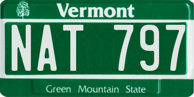 VT license plate NAT797