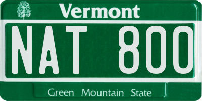 VT license plate NAT800