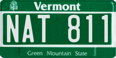 VT license plate NAT811