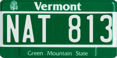 VT license plate NAT813