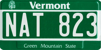 VT license plate NAT823