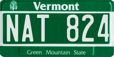 VT license plate NAT824