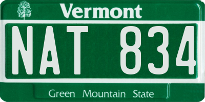 VT license plate NAT834