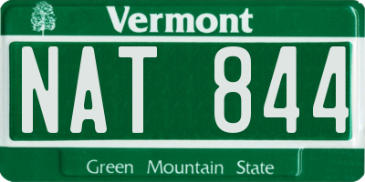 VT license plate NAT844
