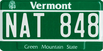 VT license plate NAT848