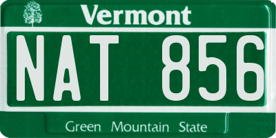 VT license plate NAT856