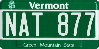 VT license plate NAT877