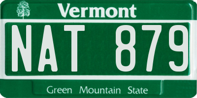 VT license plate NAT879